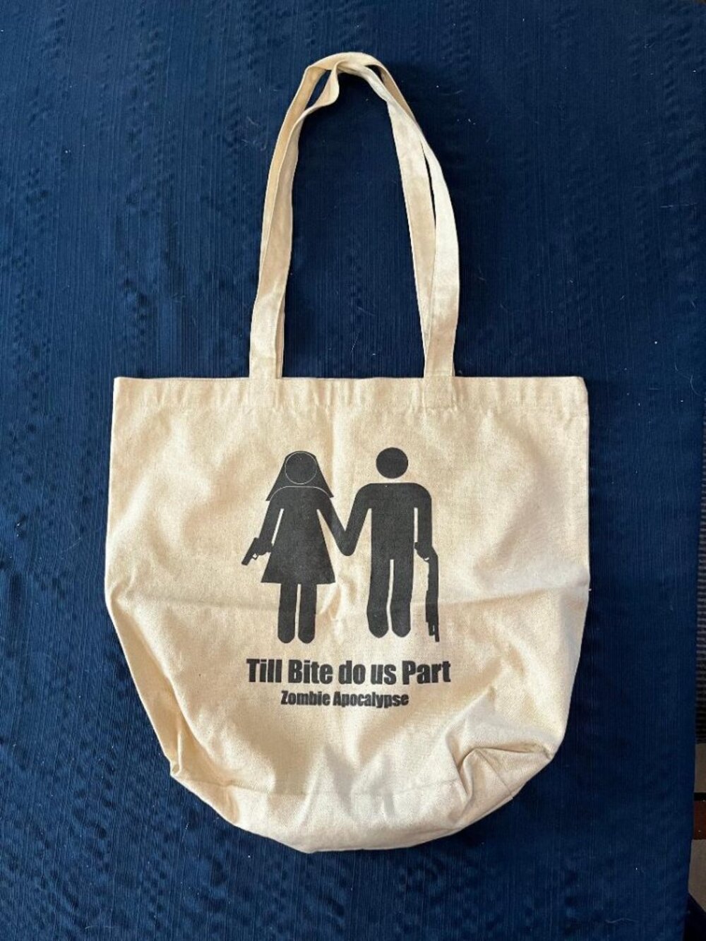 Zombie Couple Canvas Tote Bag